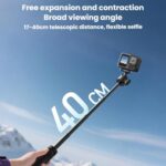 Trípode de escritorio portátil TELESIN S1-MNP-14-TGP para GoPro HERO13 Black, mini palo selfie retráctil de liberación rápida de 17-40 cm - Imagen 4