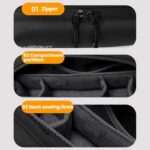For DJI Osmo Pocket 3 Cwatcun D240 Small Storage Bag Crossbody Portable Waterproof Sports Camera Bag, D240 - Imagen 4