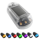 Luz de advertencia LED para techo con energía solar, luz estroboscópica para techo de camiones y camionetas., Transparent 7 Colors