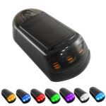 Luz de advertencia LED para techo con energía solar, luz estroboscópica para techo de camiones y camionetas., Transparent Black 7 Colors