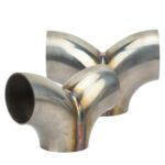 Conector de tres vías tipo Y para tubos de escape de acero inoxidable, 57mm - Imagen 2