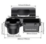 Caja de almacenamiento multifuncional para puerta SHUNWEI con soporte para vasos y ranura para teléfono móvil. - Imagen 3