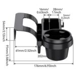 Caja de almacenamiento multifuncional para puerta SHUNWEI con soporte para vasos y ranura para teléfono móvil. - Imagen 4