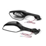 Espejo retrovisor para motocicleta con luz LED para Kawasaki ZX-10R 2011-2015