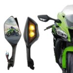 Espejo retrovisor para motocicleta con luz LED para Kawasaki ZX-10R 2011-2015 - Imagen 2