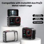 For Insta360 Ace Pro / Ace Pro 2 Flymile Rabbit Cage Metal Protective Frame Extension Action Camera Accessories, For Insta360 Ace Pro / Ace Pro 2 - Imagen 2