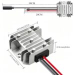 Convertidor de potencia de 12V/24V a 48V con conector hembra DC5521, 3A - Imagen 3