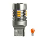 Luz intermitente LED decodificada antiparpadeo de 25 W para automóviles con ventilador., T20 / 7440