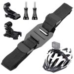 Soporte universal para cámara de casco de bicicleta, correa ajustable para cascos ventilados/esqueleto, compatible con GoPro, Insta360, DJI y otras cámaras de acción.