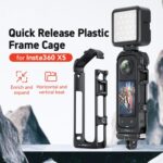 For Insta360 X5 AMagisn Quick Release Plastic Cage Expansion Frame Accessories, PF02 - Imagen 2
