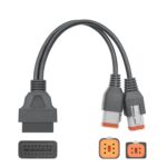 Cable adaptador de 6+4 pines para motocicleta Harley Davidson