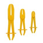Juego de 3 alicates de plástico para cortar tuberías de combustible para reparación de automóviles., Yellow Straight