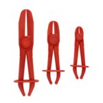 Juego de 3 alicates de plástico para cortar tuberías de combustible para reparación de automóviles., Red Straight