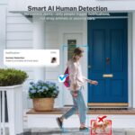 HD Night Vision Smart Video Doorbell Wireless Voice Intercom Surveillance Electronic Peephole, Black + UK Plug Dingdong - Imagen 3