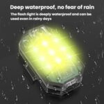 Luz estroboscópica M3 para motocicleta, bicicleta y dron, resistente al agua, con control remoto inalámbrico y función anti-acoso., 2 Lights + Remote Control - Imagen 3