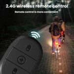 Luz estroboscópica M3 para motocicleta, bicicleta y dron, resistente al agua, con control remoto inalámbrico y función anti-acoso., 2 Lights + Remote Control - Imagen 8