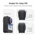 Para DJI Osmo 360 aMagisn Protector de lente antivaho con clip HD - Imagen 4