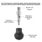Trípode/monopié de 3/8 de pulgada, doble uso, con almohadilla antideslizante de goma y punta de acero inoxidable., FT-14 - Imagen 3