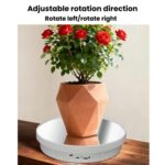 Espejo multiusos con disco giratorio eléctrico, alimentado por batería o USB. Soporte para exhibición en vivo de fotografía., 32cm - Imagen 2