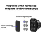 Cabezal magnético para soporte de teléfono de coche, accesorios para cabezal magnético cuadrado con rótula de 17 mm., Square - Imagen 3