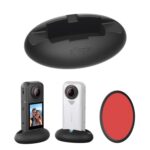 Soporte de montaje de silicona aMagisn para Insta360 X4 Air/X3, ideal para salpicadero de coche y escritorio., With Double-sided Tape - Imagen 2