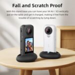 Soporte de montaje de silicona aMagisn para Insta360 X4 Air/X3, ideal para salpicadero de coche y escritorio., Without Double-sided Tape - Imagen 3
