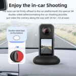 Soporte de montaje de silicona aMagisn para Insta360 X4 Air/X3, ideal para salpicadero de coche y escritorio., With Double-sided Tape - Imagen 4