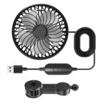 Ventilador trasero silencioso USB de tres velocidades ajustable para coche