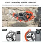 Kit de protectores de hélices para dron DJI Neo 2: anillos anticolisión y accesorios de seguridad duraderos., No Video Transmission Orange - Imagen 4