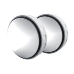 Espejo retrovisor de coche con ventosa, ajustable 360 ​​grados y de amplio campo de visión., White Pattern