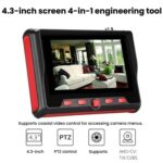5200ACT-PTZ 4.3 Inch Engineering Tester Coaxial AHD/TVI/CVI Analog Video Surveillance Tester, UK Plug - Imagen 2
