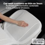 Cojín de asiento de coche ventilado, perforado y transpirable. Funda universal para el respaldo del asiento del coche de 5 plazas., Front Seat Cushion Brown - Imagen 3