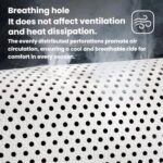 Cojín de asiento de coche ventilado, perforado y transpirable. Funda universal para el respaldo del asiento del coche de 5 plazas., Front Seat Cushion Brown - Imagen 4