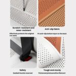 Cojín de asiento de coche ventilado, perforado y transpirable. Funda universal para el respaldo del asiento del coche de 5 plazas., Front Seat Cushion Brown - Imagen 6