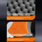 Productos de limpieza para lavado de autos con esponja de alta densidad de tres capas, color aleatorio., Waist-shaped - Imagen 4