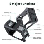 Jaula metálica de doble apertura para DJI Osmo Action 6 Joyshot, marco protector de aluminio con orificios para tornillos de 1/4 de pulgada y soporte para zapata fría., Dual-Open Cage - Imagen 4