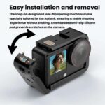 Jaula de aleación de aluminio expandible con marco protector y tapa de lente de silicona para DJI Osmo Action 6, Alloy Cage - Imagen 4
