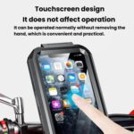 Soporte para teléfono móvil con caja impermeable elevada para motocicleta y bicicleta, Large Handlebar - Imagen 3