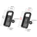 Soporte para teléfono móvil con caja impermeable elevada para motocicleta y bicicleta, Large Rearview Mirror - Imagen 8