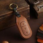Funda de cuero genuino para llave de coche Leapmotor C11 / S01 / C01 Hallmo