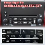 Pegatinas de reparación para botones de altavoces multimedia para Cadillac Escalade EXT / ESV 2007-2014 (5 juegos) - Imagen 2
