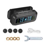 Monitor de presión de neumáticos inalámbrico para coche con alimentación solar, External