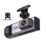 Grabadora de vídeo para coche (DVR) con visión nocturna infrarroja, pantalla HD 1080P de 3,16 pulgadas y pantalla de 3,16 pulgadas., Front + Interior + Rear (No Wi-Fi)