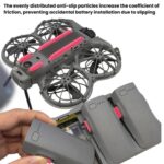 Pegatinas antideslizantes y antidesgaste para pies de DJI Neo 2 CQT. Pegatinas adhesivas removibles con respaldo. Pegatinas marcadoras de batería. - Imagen 3