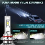 Faros LED para automóviles, 50 W, 5000 lúmenes, resistentes al agua (IP68), paquete de 2 unidades., A6 9006 - Imagen 3