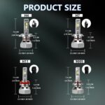 Faros LED para automóviles, 50 W, 5000 lúmenes, resistentes al agua (IP68), paquete de 2 unidades., A6 9006 - Imagen 9