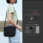 Funda de transporte para DJI Osmo Action 6 Adventure Combo, bolsa de almacenamiento de EVA+PU con absorción de impactos, Shoulder Strap Black