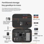 Funda de transporte para DJI Osmo Action 6 Adventure Combo, bolsa de almacenamiento de EVA+PU con absorción de impactos, Shoulder Strap Type Gray - Imagen 4