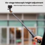 Trípode extensible de 1,2 m para selfies con trípode para cámaras de acción, con rótula giratoria de 360 ​​grados. - Imagen 2
