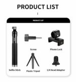 Trípode monopie para selfies TELESIN de 0,9 m, compatible con cámaras de acción y smartphones., Plastic Tripod - Imagen 2
